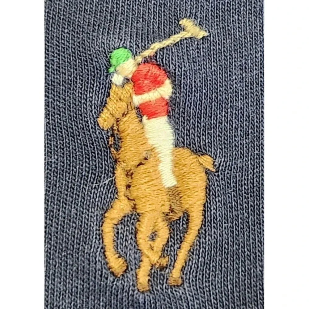 Polo Ralph Lauren Men's Large‎ Navy  Cotton Short Sleeve Polo Shirt Pony Logo